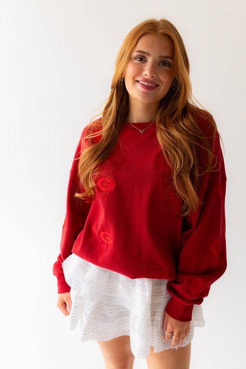 Georgia Ritter Repeat Lantern Sleeve Crew
