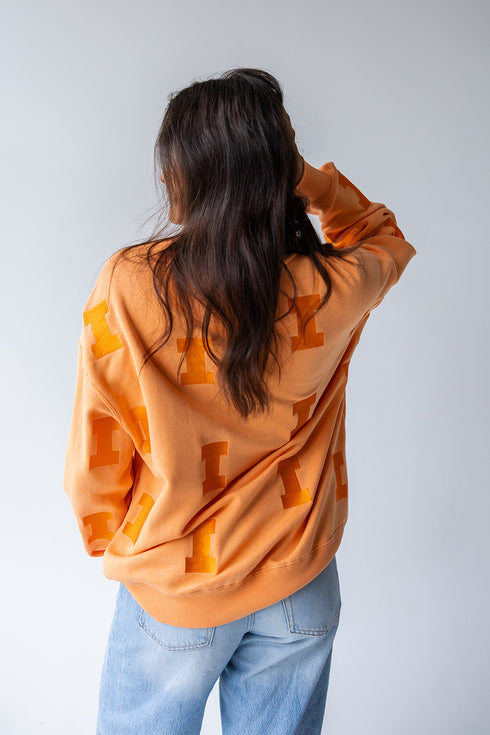 Illinois Ritter Repeat Lantern Sleeve Crew