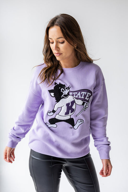 Kansas State Mascot Chenille Comfort Crewneck