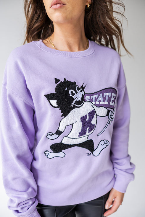 Kansas State Mascot Chenille Comfort Crewneck