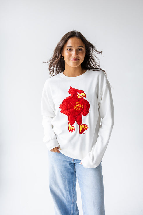 Iowa State Mascot Chenille Comfort Crewneck