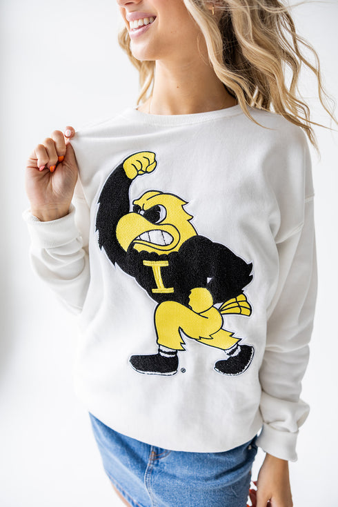 Iowa Mascot Chenille Comfort Crew