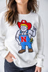 Nebraska Mascot Chenille Comfort Crew