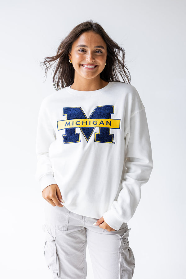 Michigan Mascot Chenille Comfort Crew