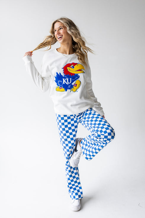 Kansas Mascot Chenille Comfort Crew