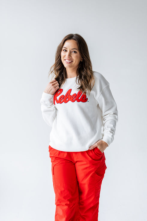 Ole Miss Mascot Chenille Comfort Crew