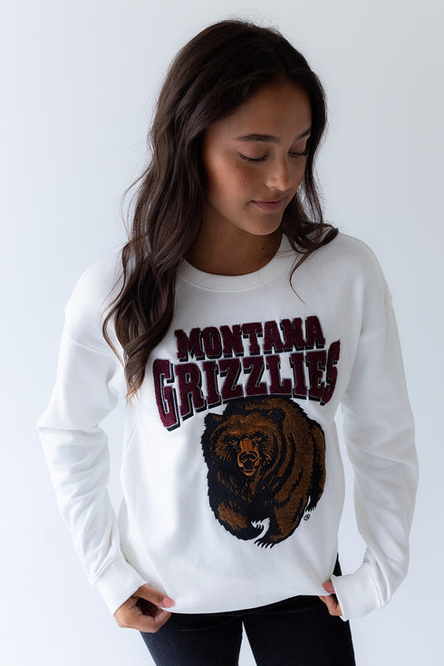 Montana Mascot Chenille Comfort Crew