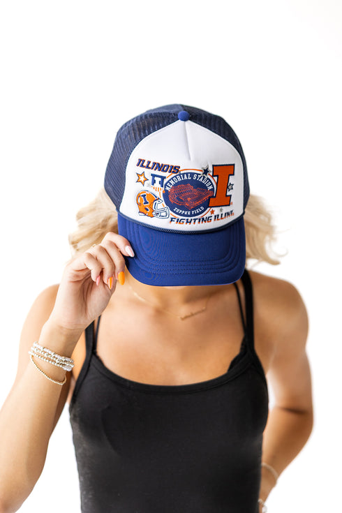 Illinois Layer Patch Foam Trucker Hat