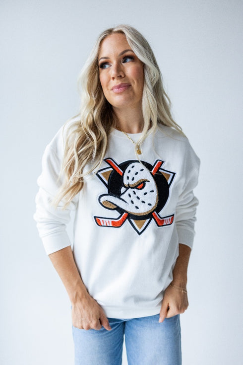 Anaheim Ducks Mascot Chenille Comfort Crewneck