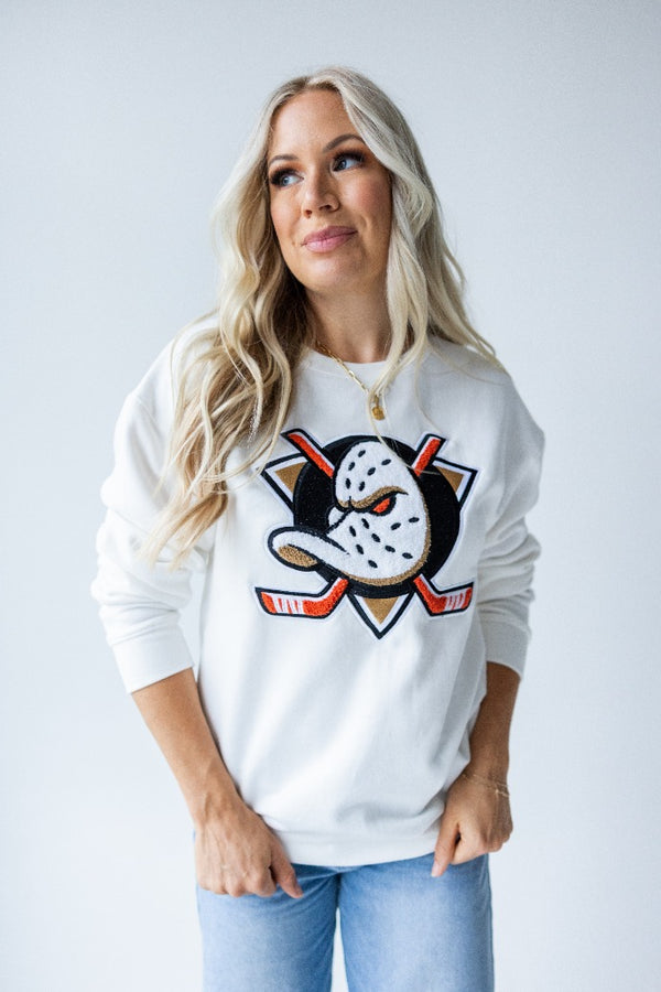 Anaheim Ducks Mascot Chenille Comfort Crewneck