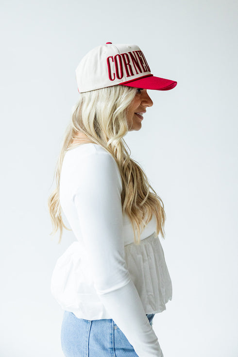 Cornell Saturday Stretch 5 Panel Canvas Baseball Hat