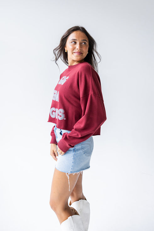 Texas A&M Perkins Chenille Cropped Longsleeve