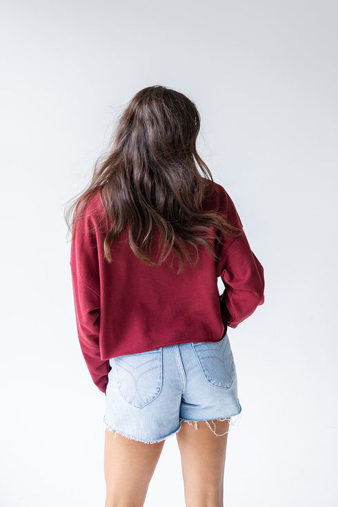 Texas A&M Perkins Chenille Cropped Longsleeve