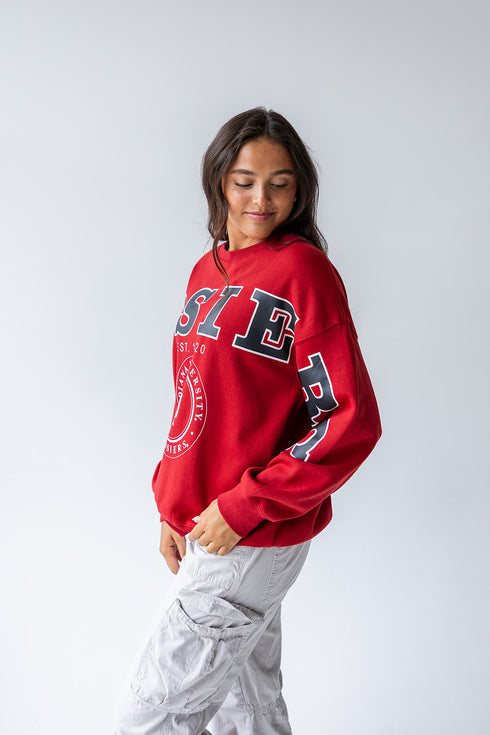 Indiana Philly Split Lantern Sleeve Crew