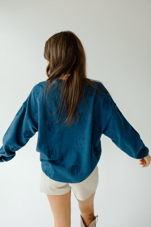 Auburn Ritter Repeat Lantern Sleeve Crew