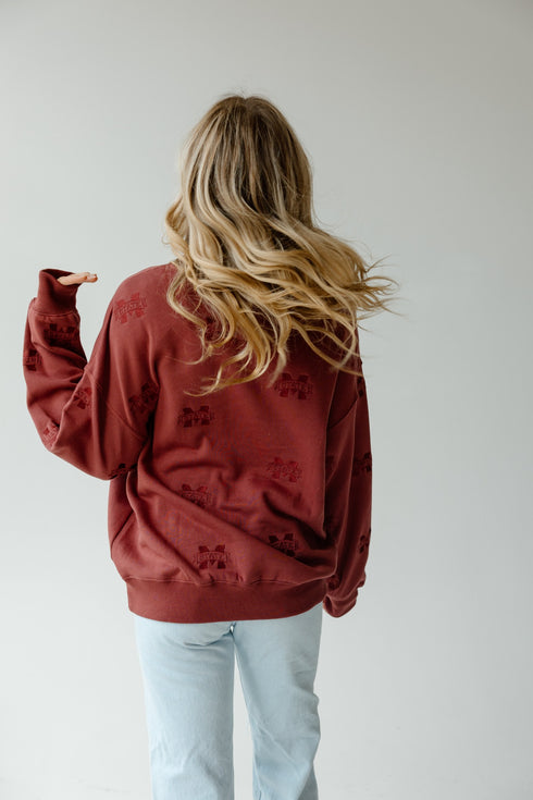 Mississippi State Ritter Repeat Lantern Sleeve Crew