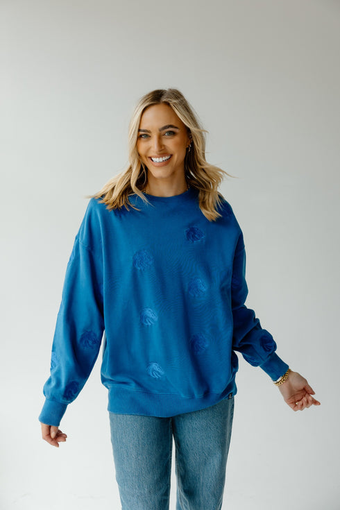 Boise State Ritter Repeat Lantern Sleeve Crew