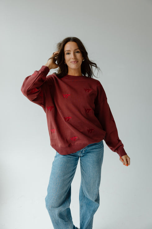Virginia Tech Ritter Repeat Lantern Sleeve Crew