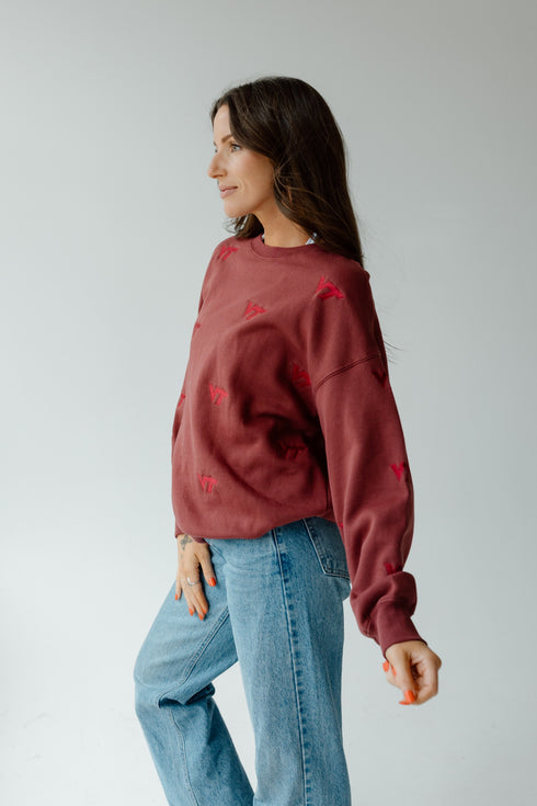 Virginia Tech Ritter Repeat Lantern Sleeve Crew