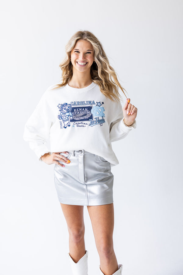 UNC Layer Patch Lantern Sleeve Crew