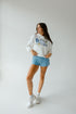 SD State Layer Patch Luxe Crop Hoodie