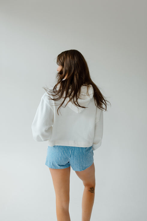 SD State Layer Patch Luxe Crop Hoodie