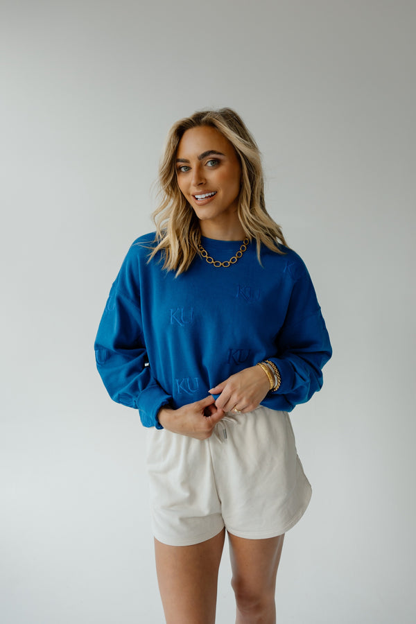 Kansas Ritter Repeat Lantern Sleeve Crew