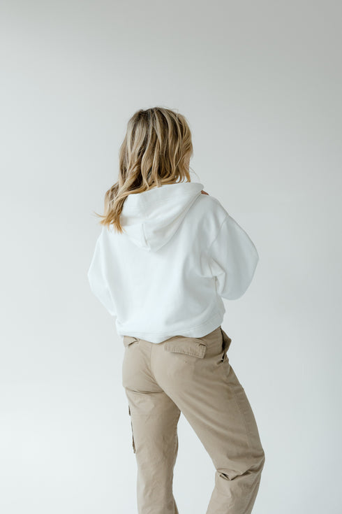 Michigan State Layer Patch Luxe Crop Hoodie