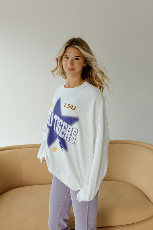 LSU Aura Multimedia OS Fleece Crew