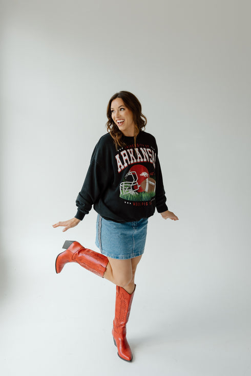 Arkansas Malone Multimedia OS Fleece Crew