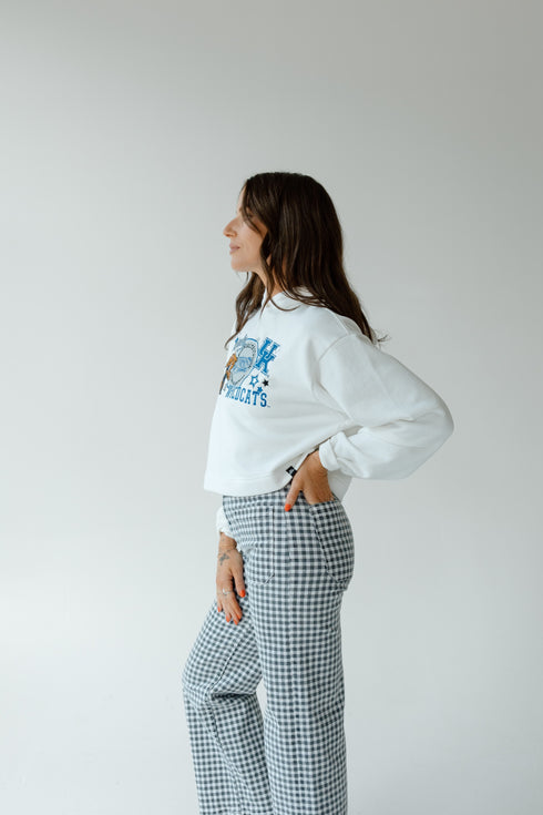 Kentucky Layer Patch Luxe Crop Hoodie