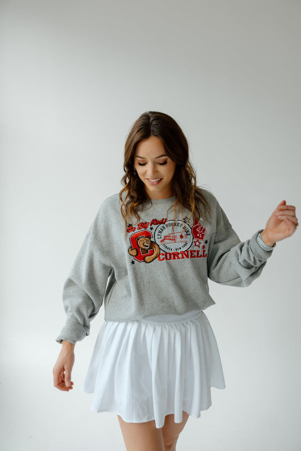 Cornell Layer Patch Lantern Sleeve Crew