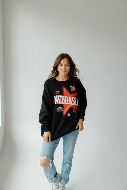 Nebraska Aura Multimedia OS Fleece Crew