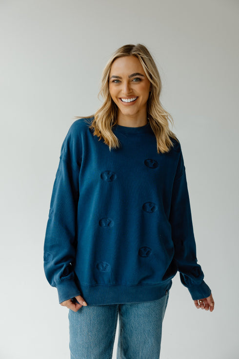BYU Ritter Repeat Lantern Sleeve Crew