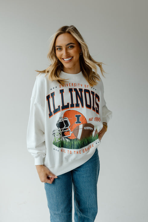 Illinois Malone Multimedia OS Fleece Crew