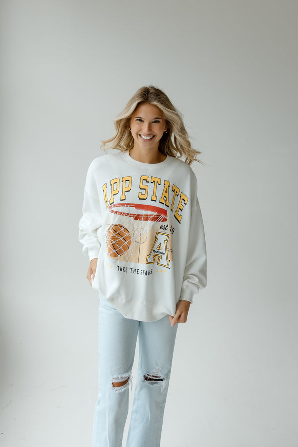 Appalachian State Malone Multimedia Basketball OS Fleece Crew
