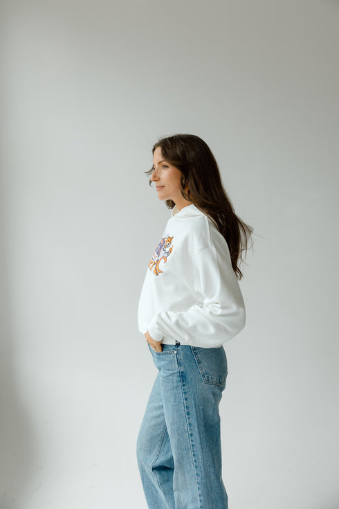 Clemson Layer Patch Luxe Crop Hoodie