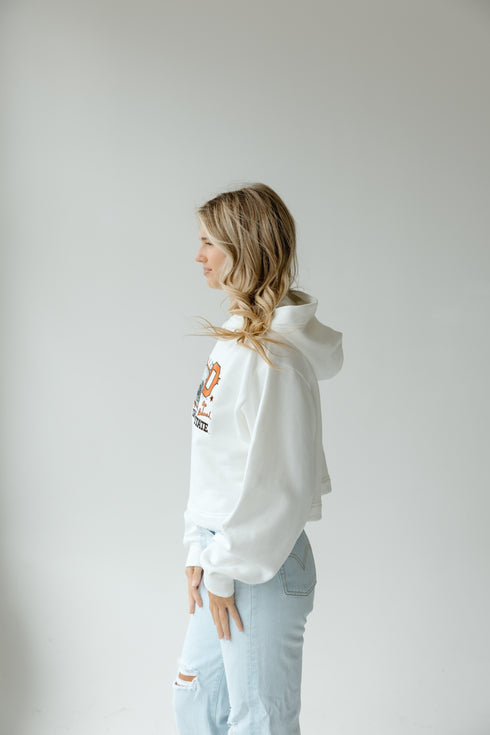 Oregon State Layer Patch Luxe Crop Hoodie