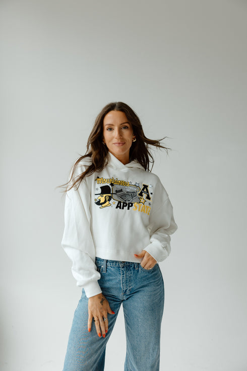 Appalachian State Layer Patch Luxe Crop Hoodie