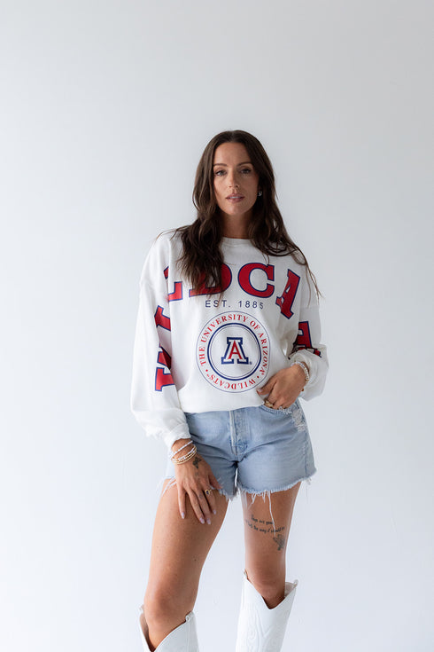 Arizona Philly Split Lantern Sleeve Crew