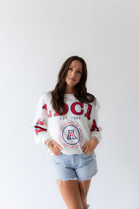 Arizona Philly Split Lantern Sleeve Crew