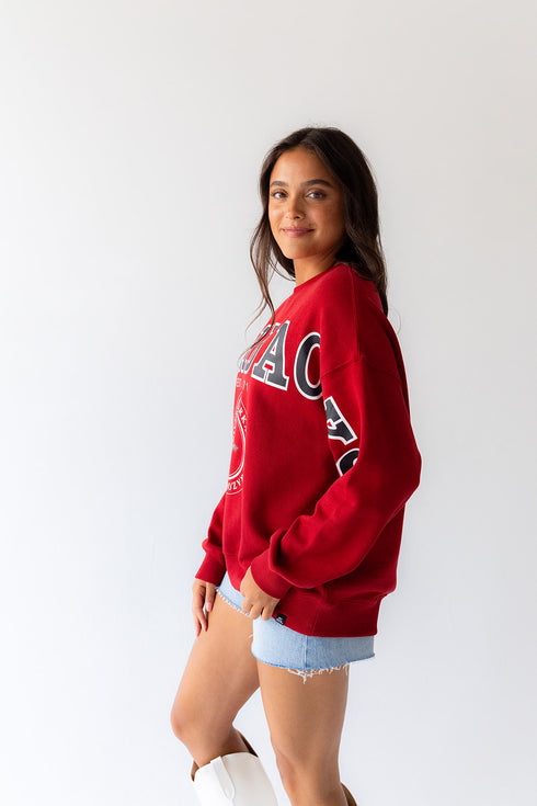 Arkansas Philly Split Lantern Sleeve Crew