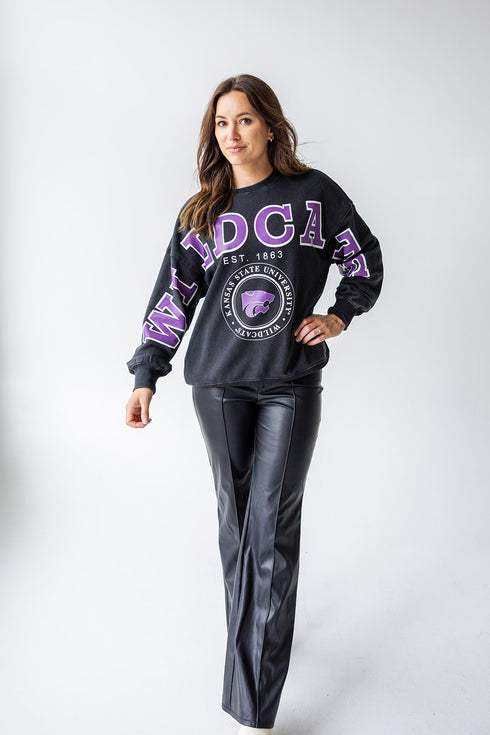 Kansas State Philly Split Lantern Sleeve Crew