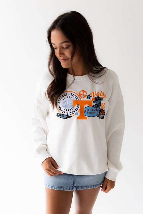 Tennessee Layer Patch Lantern Sleeve Crew