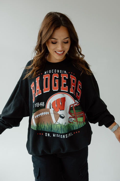 Wisconsin Malone Multimedia OS Fleece Crew