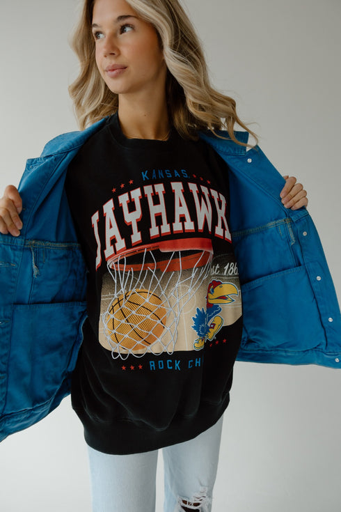 Kansas Malone Basketball OS Fleece Crew