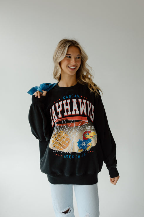 Kansas Malone Basketball OS Fleece Crew