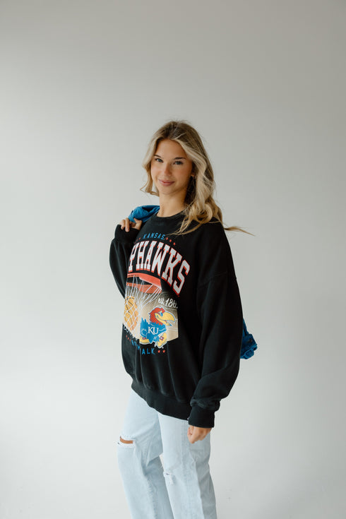 Kansas Malone Basketball OS Fleece Crew