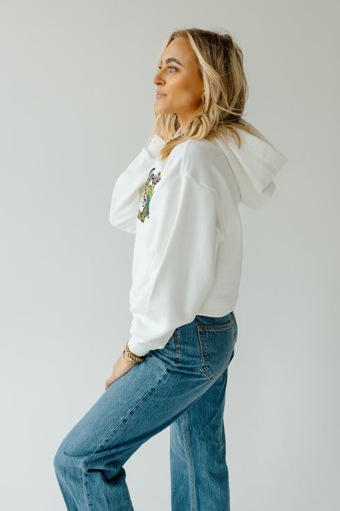 Iowa Layer Patch Luxe Crop Hoodie