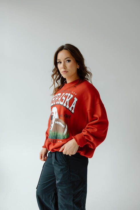 Nebraska Malone Multimedia OS Fleece Crew